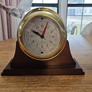 Classic Gold and Brown Tide Clock